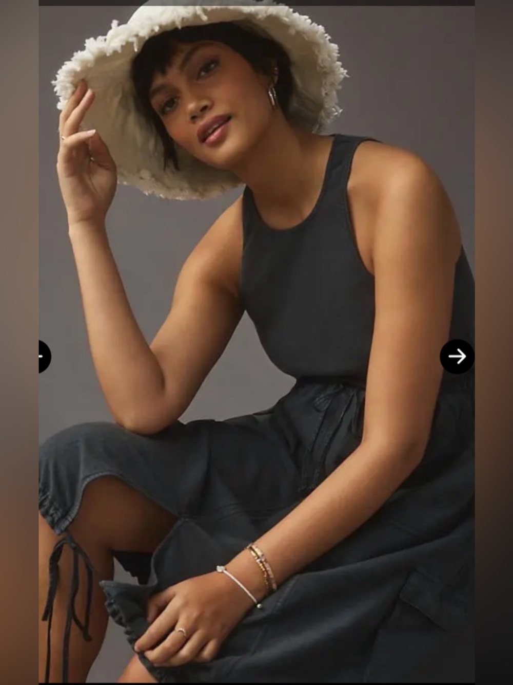 Daily Practice by Anthropologie Be Bold Racerback Twofer Dress M - Picture 5 of 14